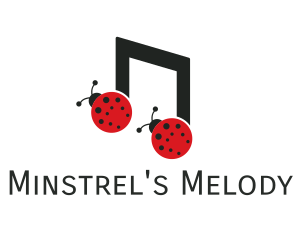 Music Lady Bug Beatle logo design