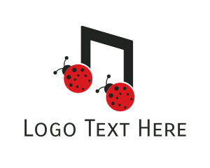Melody - Music Lady Bug Beatle logo design