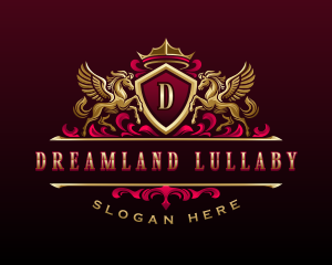 Luxury Pegasus Crest logo design