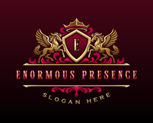 Luxury Pegasus Crest logo design