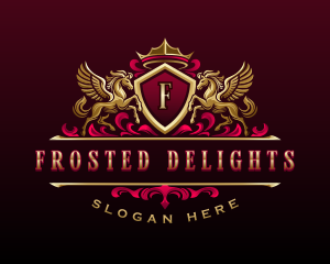 Luxury Pegasus Crest logo design