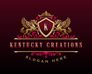 Luxury Pegasus Crest logo design