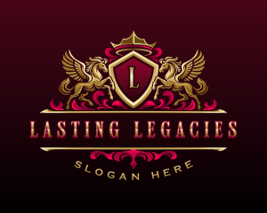 Luxury Pegasus Crest logo design