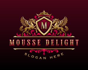 Luxury Pegasus Crest logo design