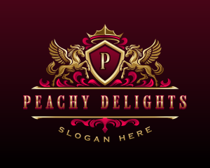 Luxury Pegasus Crest logo design