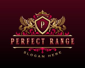 Luxury Pegasus Crest logo design