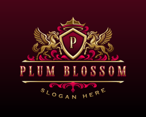 Luxury Pegasus Crest logo design