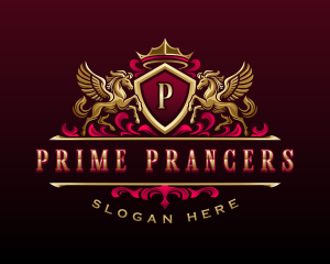 Luxury Pegasus Crest logo design