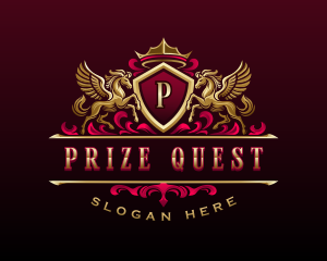 Luxury Pegasus Crest logo design