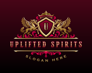 Luxury Pegasus Crest logo design