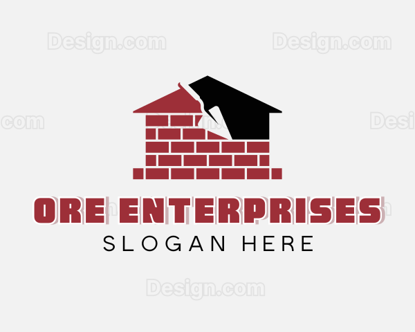 Brick Plastering Trowel Logo