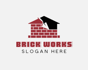 Brick Plastering Trowel logo design