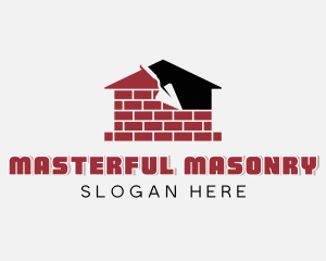 Brick Plastering Trowel logo design