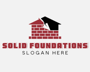 Brick Plastering Trowel logo design