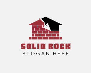 Brick Plastering Trowel logo design