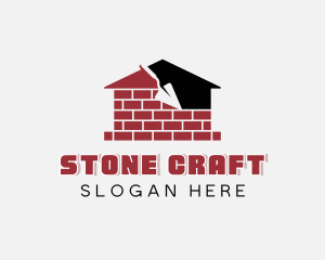 Brick Plastering Trowel logo design