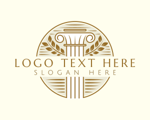 Greek Column Pillar  Logo