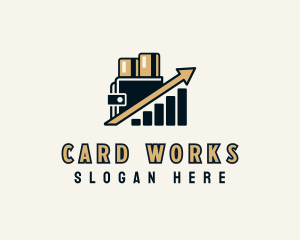 Card Wallet Arrow logo design