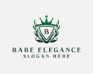 Elegant Crown Shield logo design