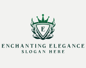 Elegant Crown Shield logo design