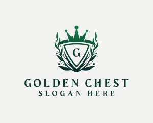 Elegant Crown Shield logo design