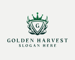 Elegant Crown Shield logo design