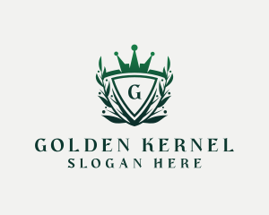 Elegant Crown Shield logo design