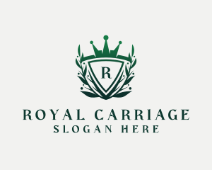 Elegant Crown Shield logo design