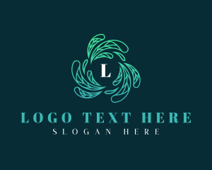 Elegant Natural Leaves Logo