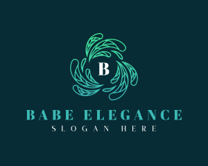 Elegant Wellness Leaves logo design