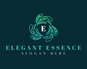 Elegant Wellness Leaves logo design