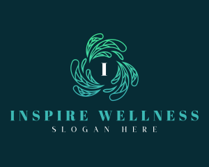 Elegant Wellness Leaves logo design