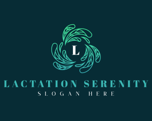 Elegant Wellness Leaves logo design