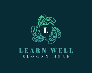 Elegant Wellness Leaves logo design