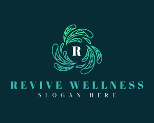 Elegant Wellness Leaves logo design