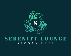 Elegant Wellness Leaves logo design