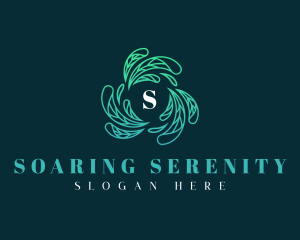 Elegant Wellness Leaves logo design