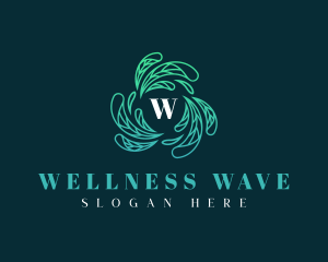 Elegant Wellness Leaves logo design