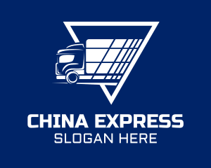 Express Shipping Truck logo design