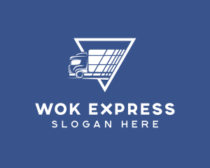 Express Shipping Truck logo design