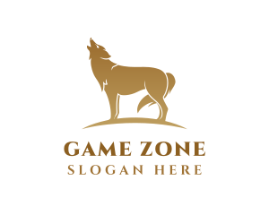 Golden Wolf Animal logo