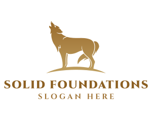 Golden Wolf Animal logo