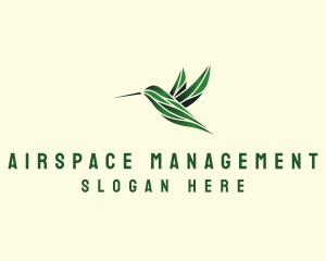 Elegant Flying Hummingbird logo