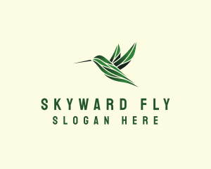 Elegant Flying Hummingbird logo