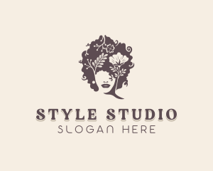 Floral Woman Hairdresser logo