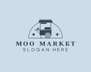 Food Cart Market logo design