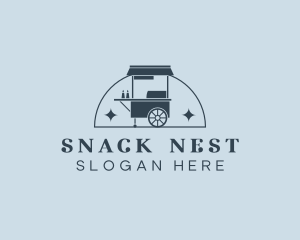 Food Cart Market logo design