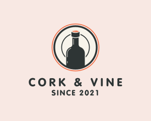 Wine Bottle Drink logo design