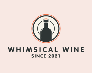 Wine Bottle Drink logo design