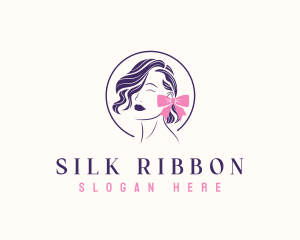 Hair Ribbon Woman logo design